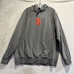 Nike Team Syracuse Lacrosse Hoodie Sweatshirt Men's Size XXL Grey Orange